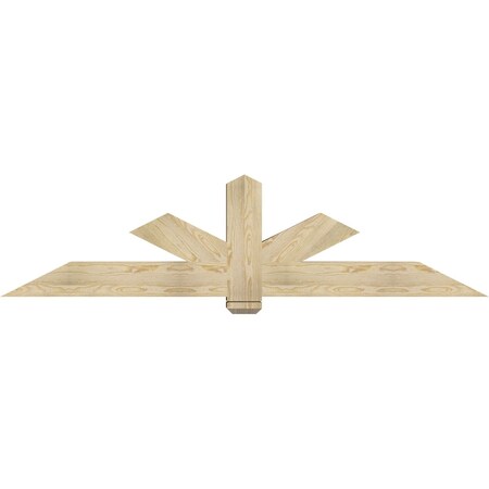 Ekena Millwork Kennewick Rough Sawn Timber Gable Bracket, Douglas Fir, 84"W x 21"H x 6"D x 6"F, 6/12 Pitch GBW084X21X0606KEN00RDF